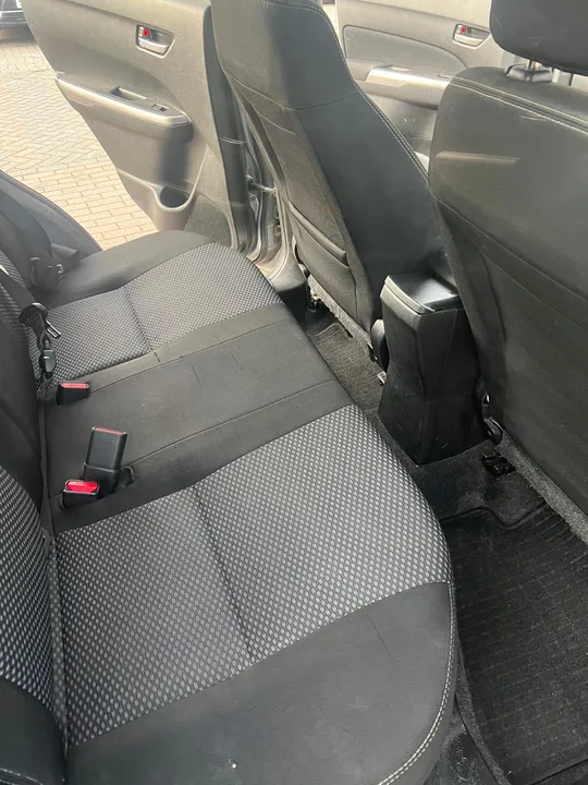 Rear car seat and footwell after cleaning